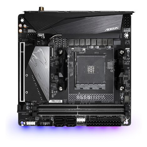 Gigabyte | B550I AORUS PRO AX 1.0 | Processor family AMD | Processor socket AM4 | DDR4 DIMM | Memory slots 2 | Chipset AMD B | M - 2